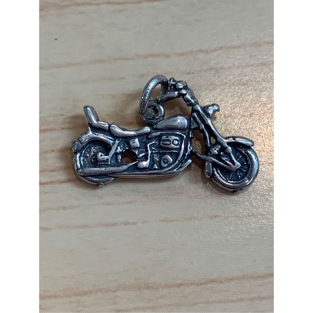 Motorcycle Sterling Silver Jewelry Charm #cycle #biker